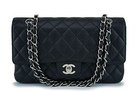 chanel classic flap bag medium caviar black|2011 Medium Classic Caviar Double Flap shoulder .